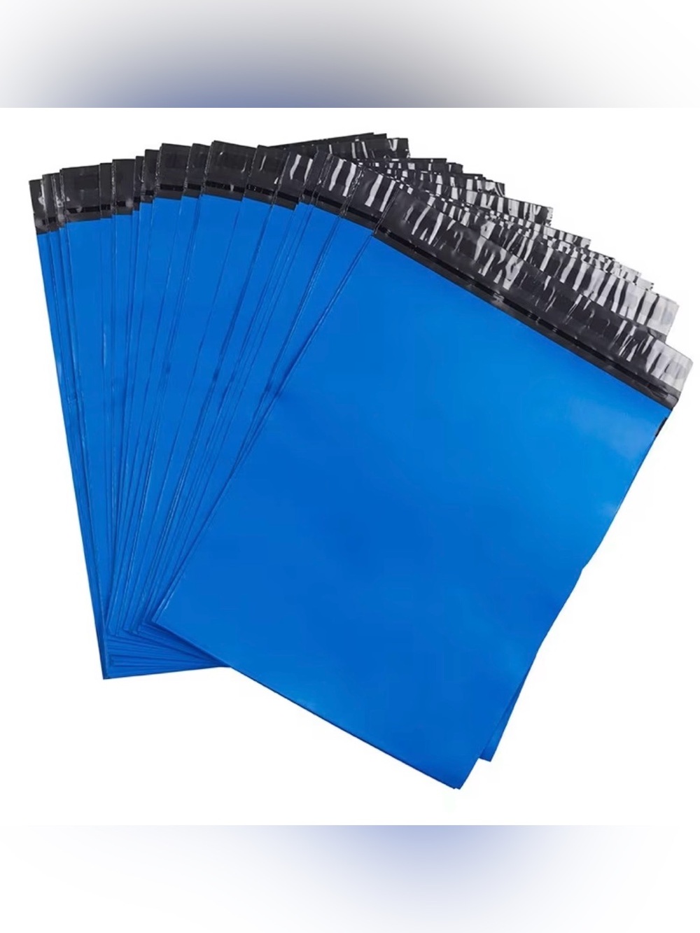 6”x9” Blue Poly Mailing Bags with Black Peel & Seal Strip - 12 mailers NWOT